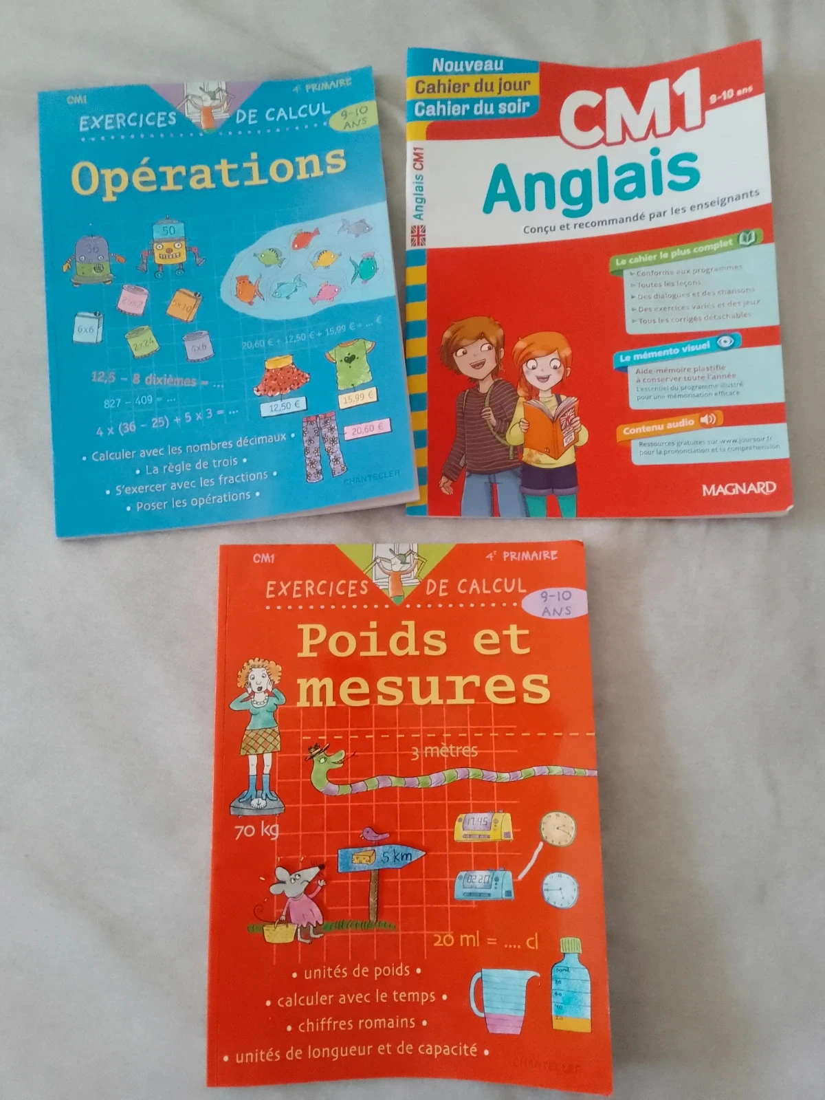 Cahiers de révision Mathématiques et anglais cm1